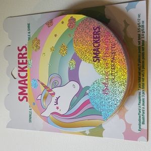 SMACKERS Believe in Unicorns. eyeshadow, highlighter, blush glitter palette. NIB